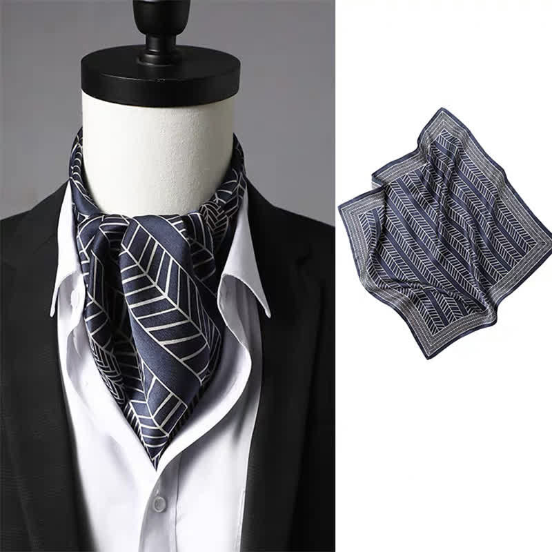 Écharpe carrée vintage pour homme à motif cachemire géométrique - Style n° 6 - image 5