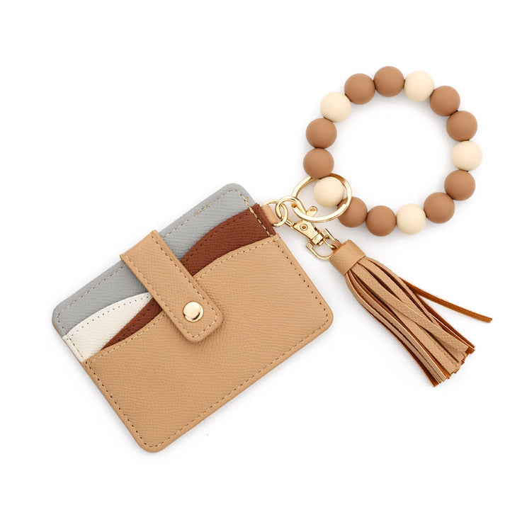 Bracelet tendance multicolore à emboîter avec pendentif à pompon et portefeuille - Style n° 6 - image 5