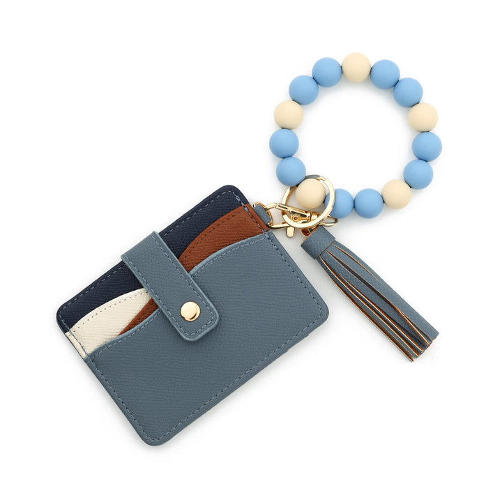Bracelet tendance multicolore à emboîter avec pendentif à pompon et portefeuille - Style n° 1 - image 0