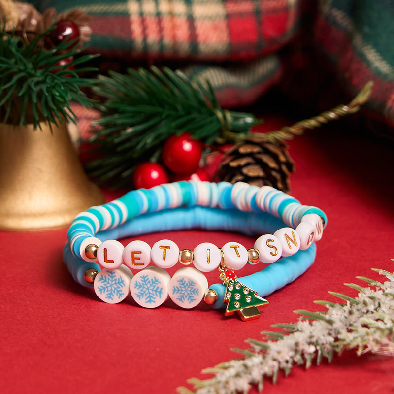Bracelet de Noël flocon de neige (lot de 6) avec carte de vœux - image 5