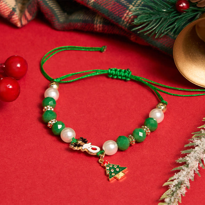 Bracelet de Noël coloré (4 pièces) Père Noël et renne - image 4