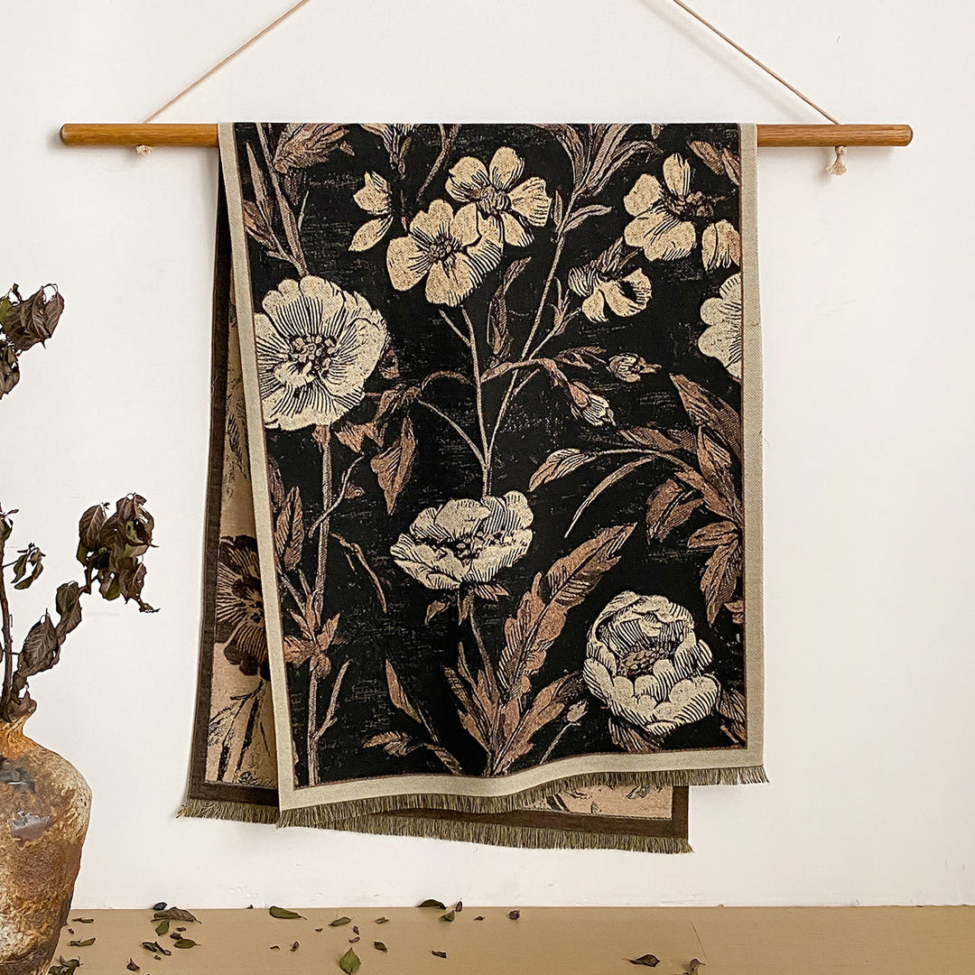 Châle à franges à imprimé floral pour femme - Style n° 2 - image 2