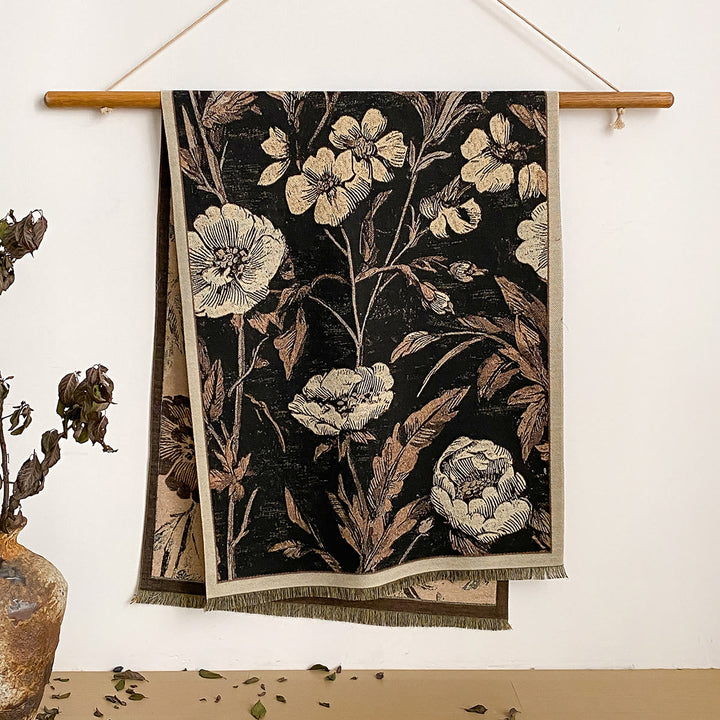 Châle à franges à imprimé floral pour femme - Style n° 2 - image 2