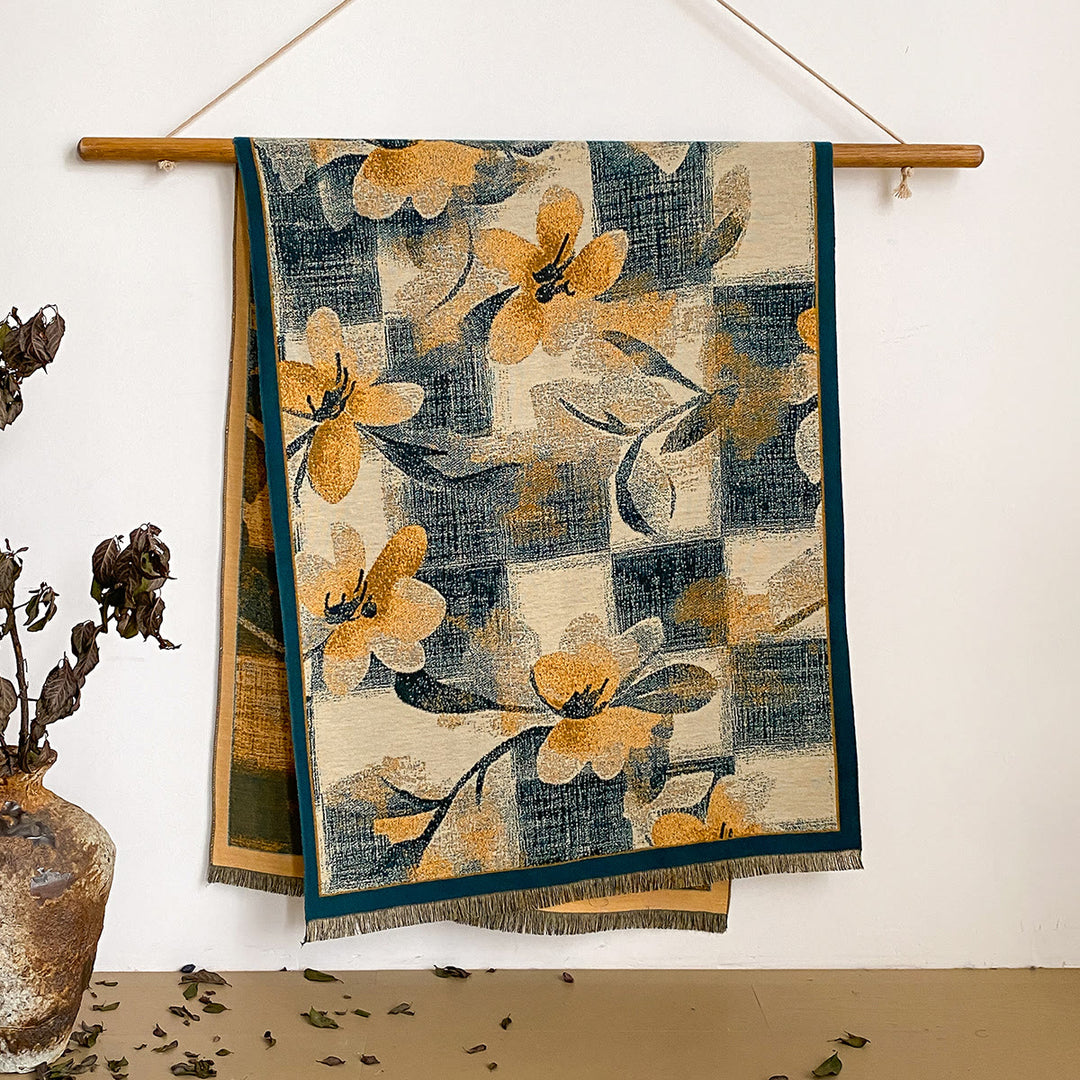 Châle à franges à imprimé floral pour femme - Style n° 14 - image 14