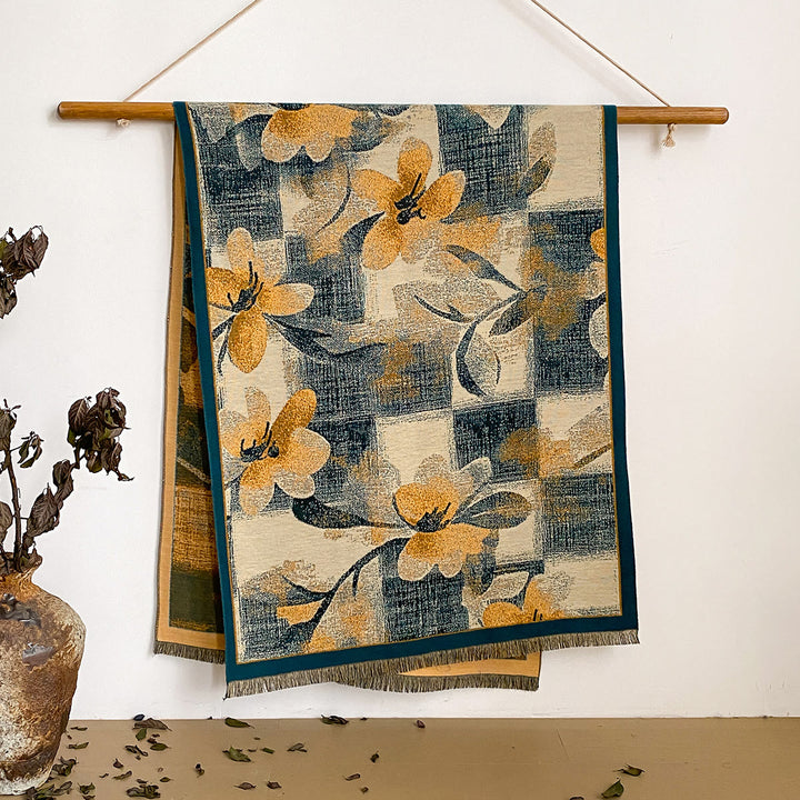 Châle à franges à imprimé floral pour femme - Style n° 14 - image 14