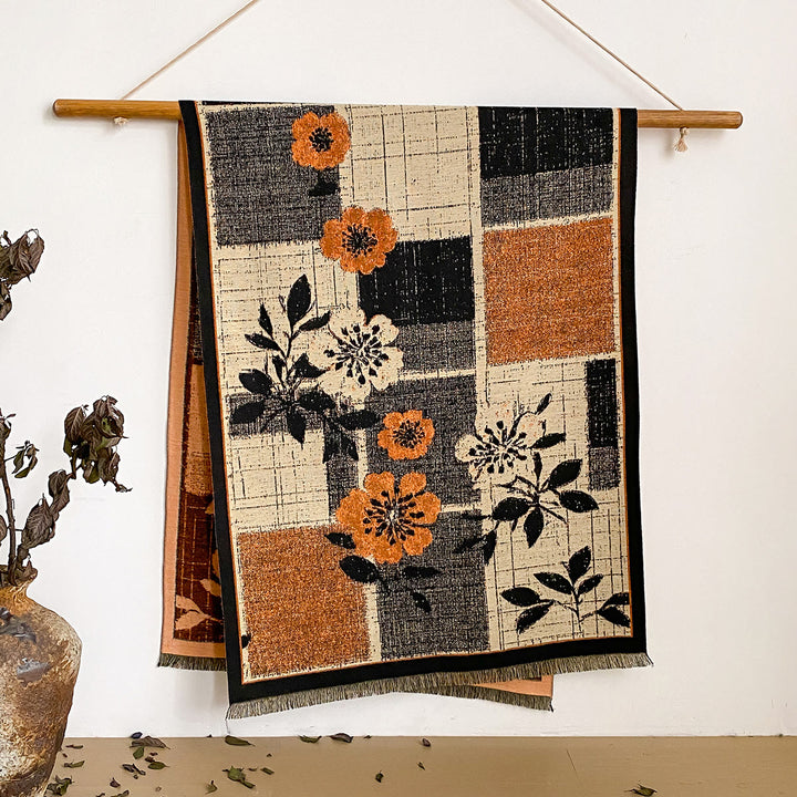 Châle à franges à imprimé floral pour femme - Style n° 12 - image 12