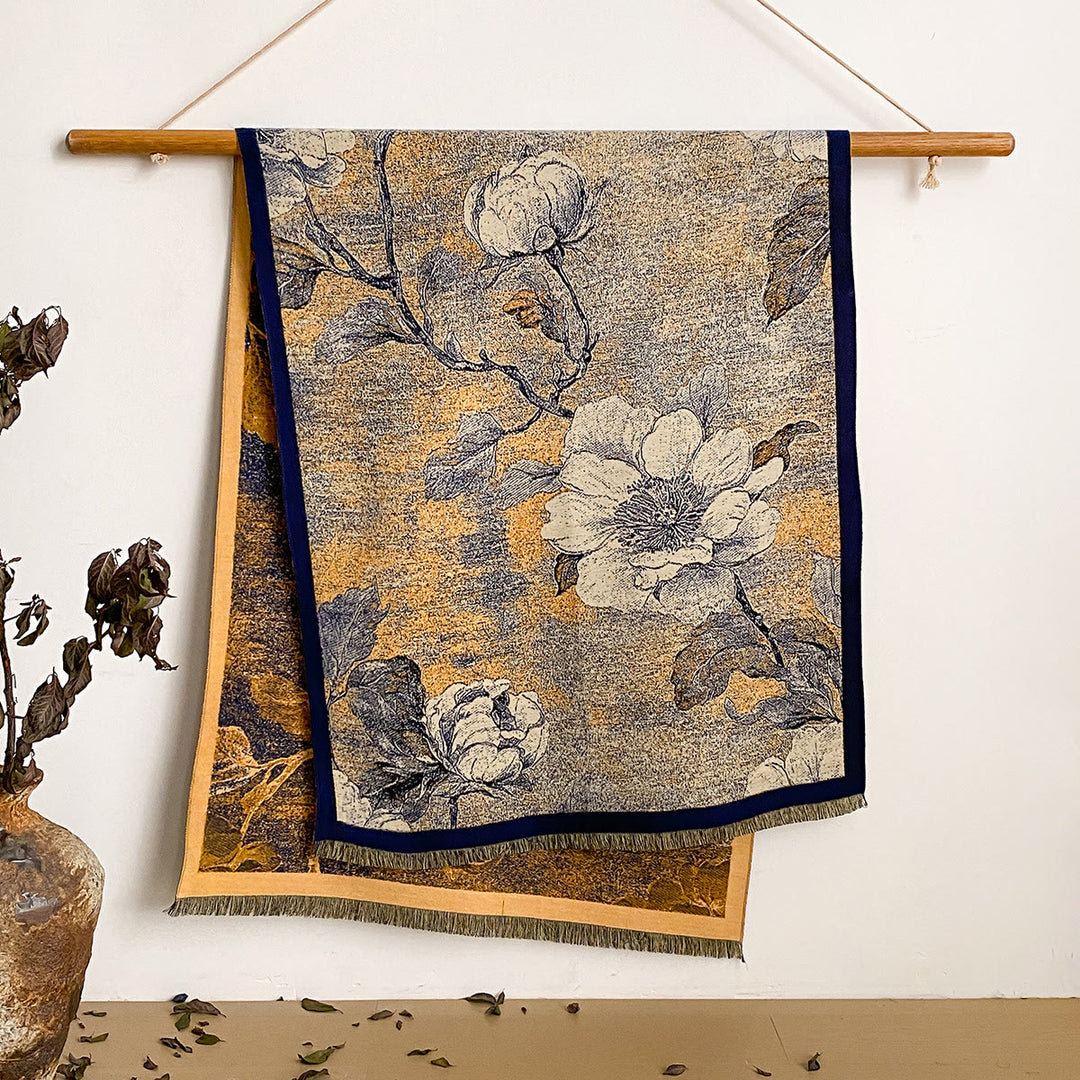 Châle à franges à imprimé floral pour femme - Style n° 37 - image 37