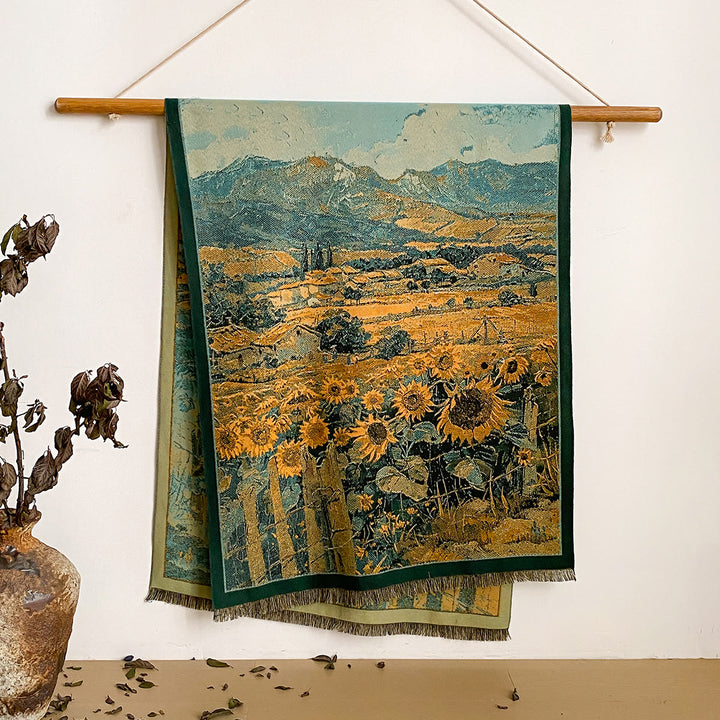 Châle à franges à imprimé floral pour femme - Style n° 41 - image 41