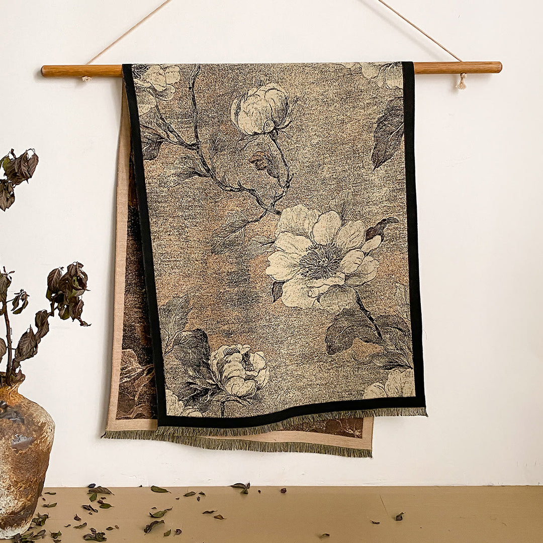 Châle à franges à imprimé floral pour femme - Style n° 35 - image 35