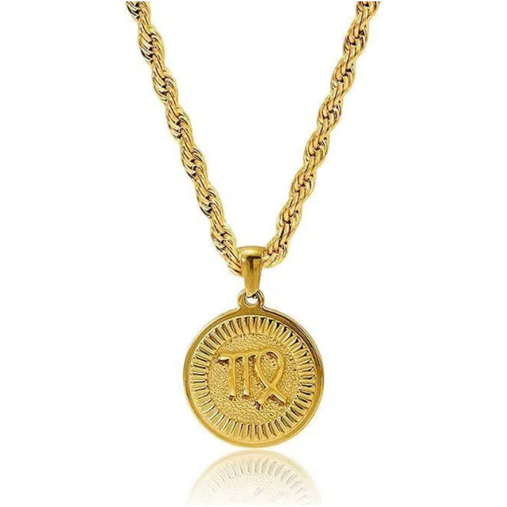 Collier pendentif pièce symbole du zodiaque personnalisé - Taureau - image 2
