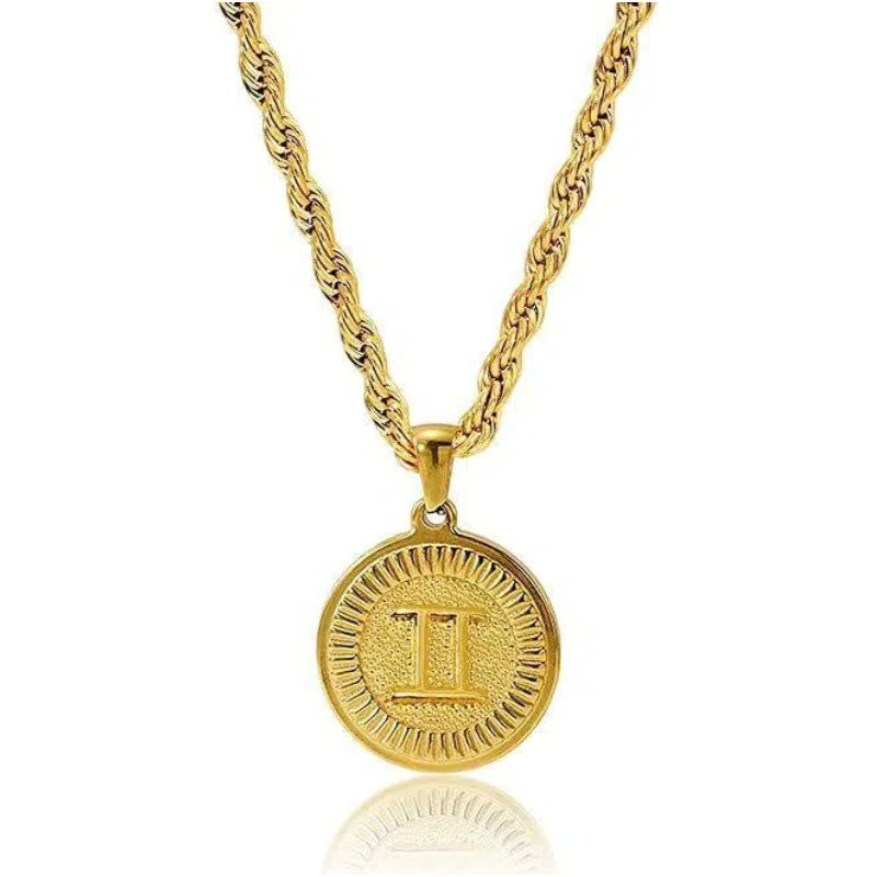 Collier pendentif pièce symbole du zodiaque personnalisé - Sagittaire - image 9