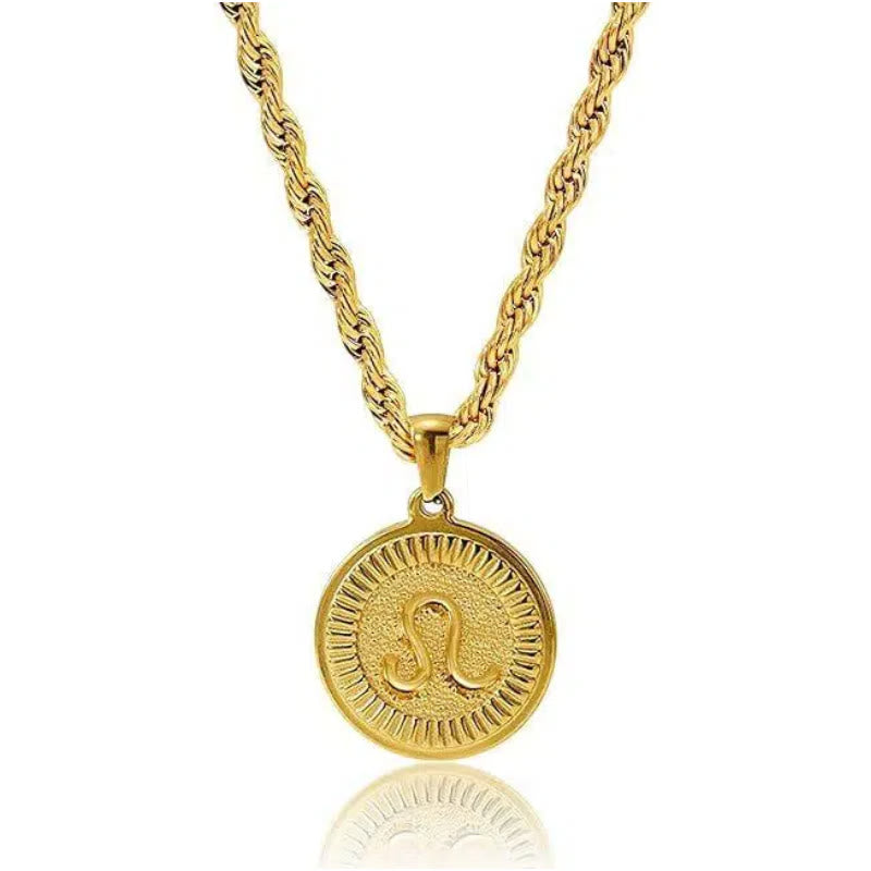 Collier pendentif pièce symbole du zodiaque personnalisé - Balance - image 7