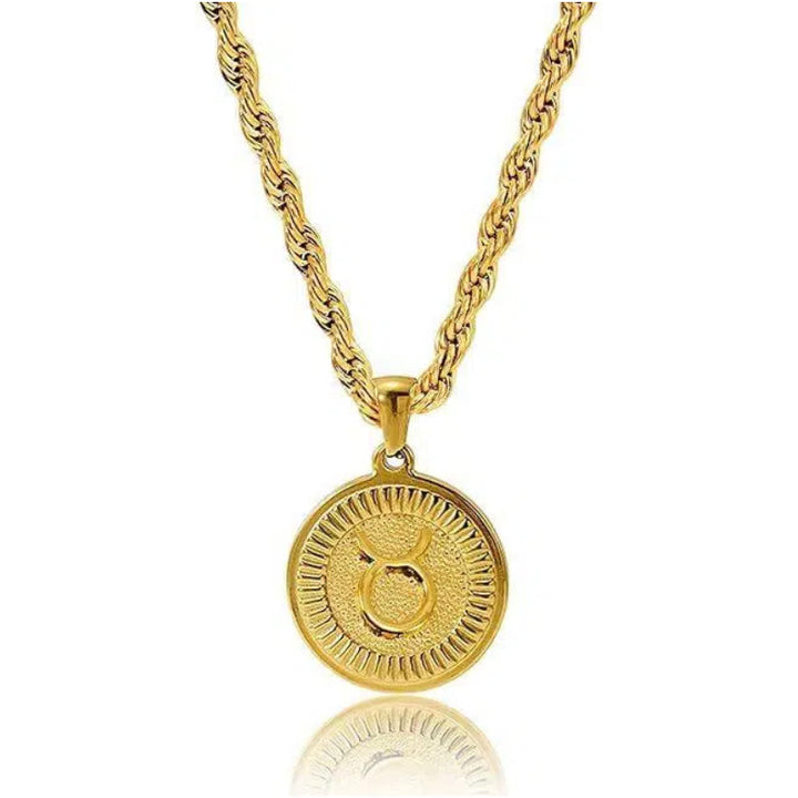 Collier pendentif pièce symbole du zodiaque personnalisé - Gémeaux - image 3