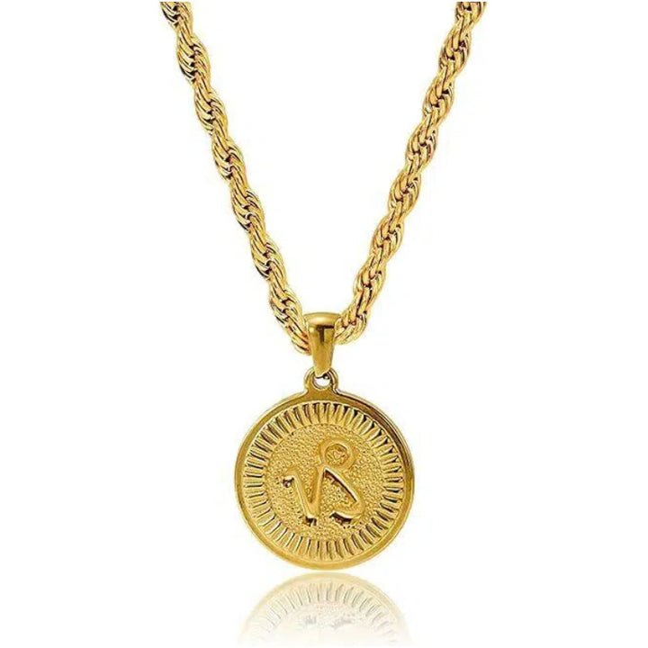 Collier pendentif pièce symbole du zodiaque personnalisé - Lion - image 5