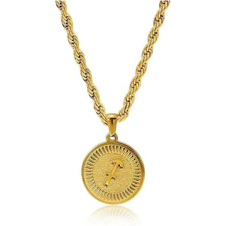 Collier pendentif pièce symbole du zodiaque personnalisé - Vierge - image 6