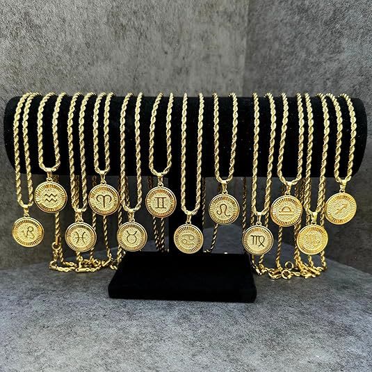 Collier pendentif pièce symbole du zodiaque personnalisé - image 13