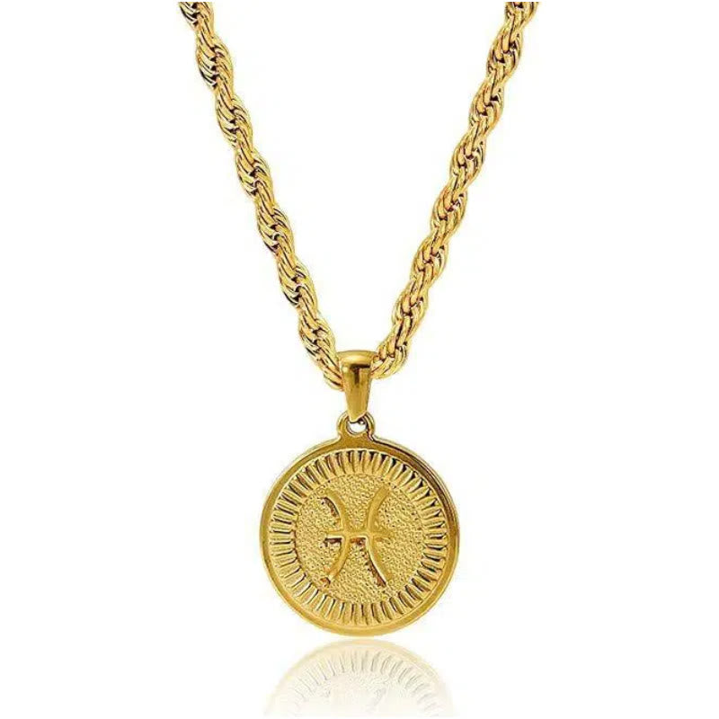 Collier pendentif pièce symbole du zodiaque personnalisé - Scorpion - image 8
