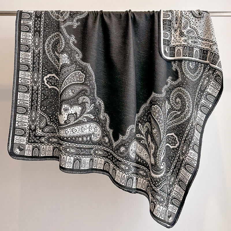 Écharpe châle à franges à motif cachemire pour femme - image 6