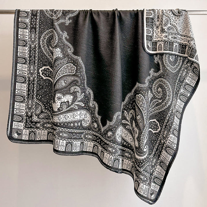 Écharpe châle à franges à motif cachemire pour femme - image 6