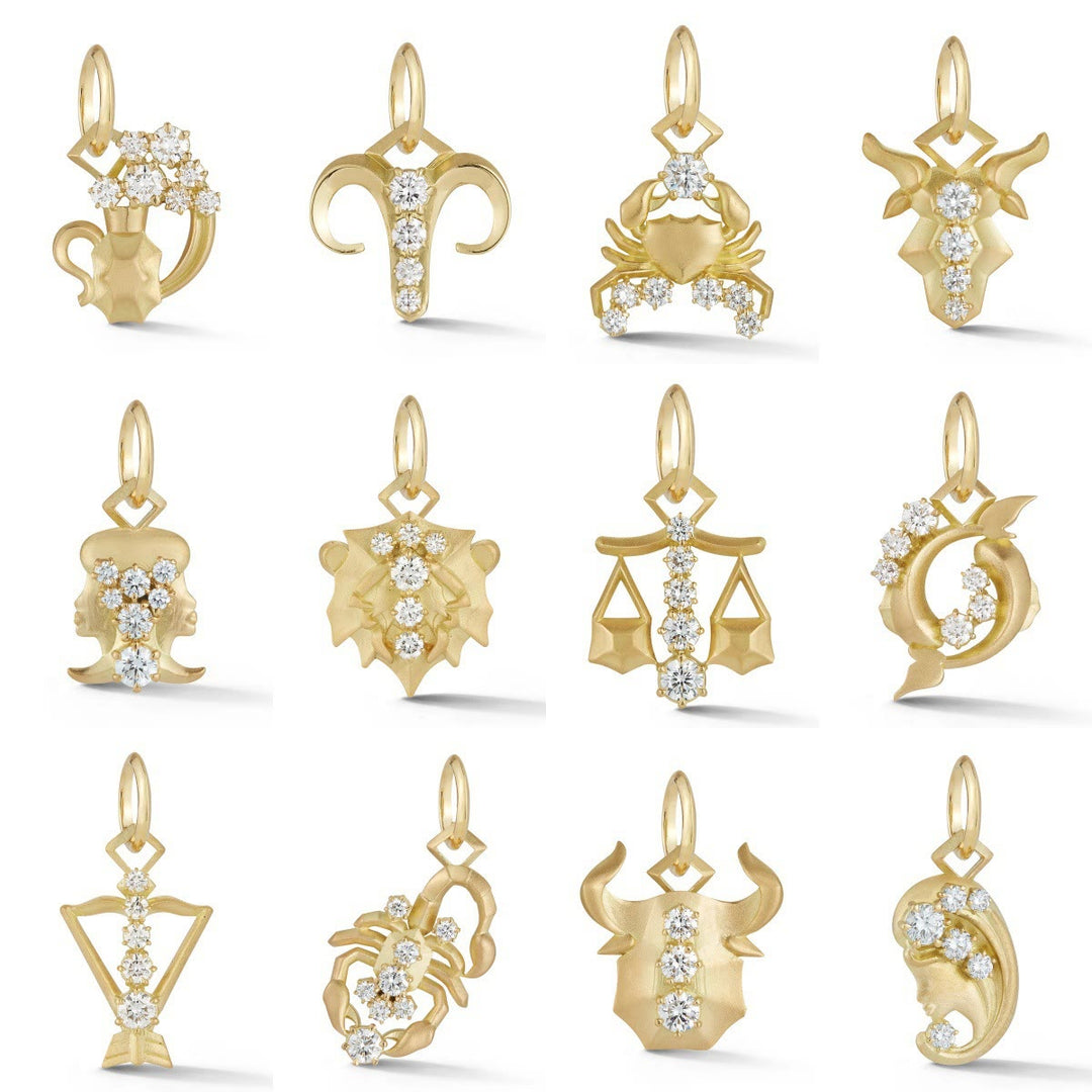 Collier orné de diamants représentant le symbole du zodiaque - image 0