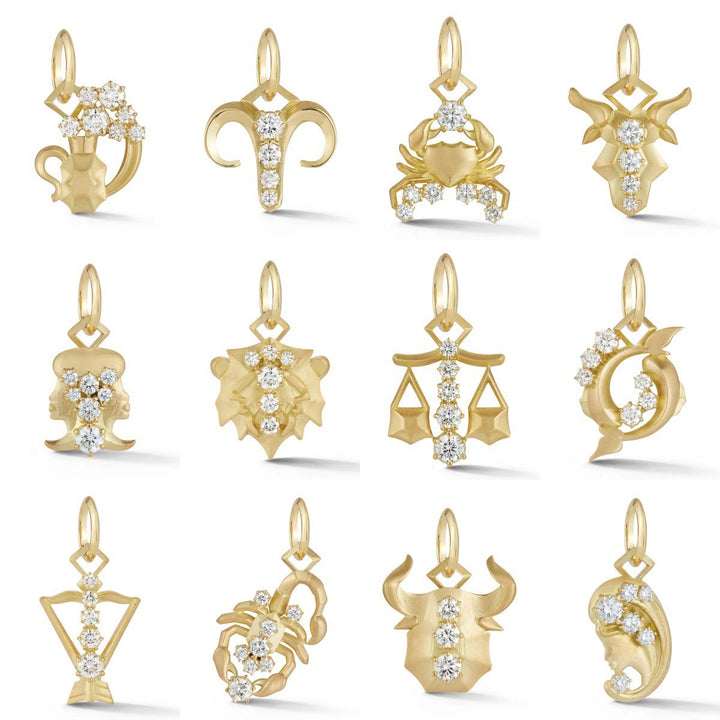 Collier orné de diamants représentant le symbole du zodiaque - image 0