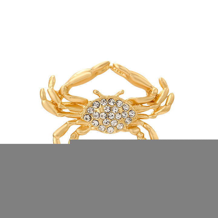 Broche en or ornée de diamants représentant le signe du zodiaque - Cancer - image 7