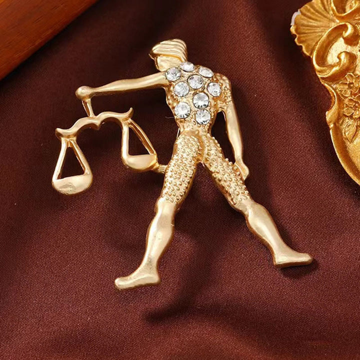 Broche en or ornée de diamants représentant le signe du zodiaque - image 14