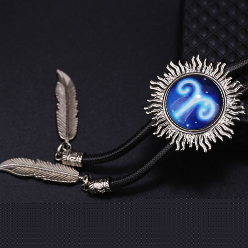 Cravates bolo rétro en métal, série Signe du Zodiaque - image 2