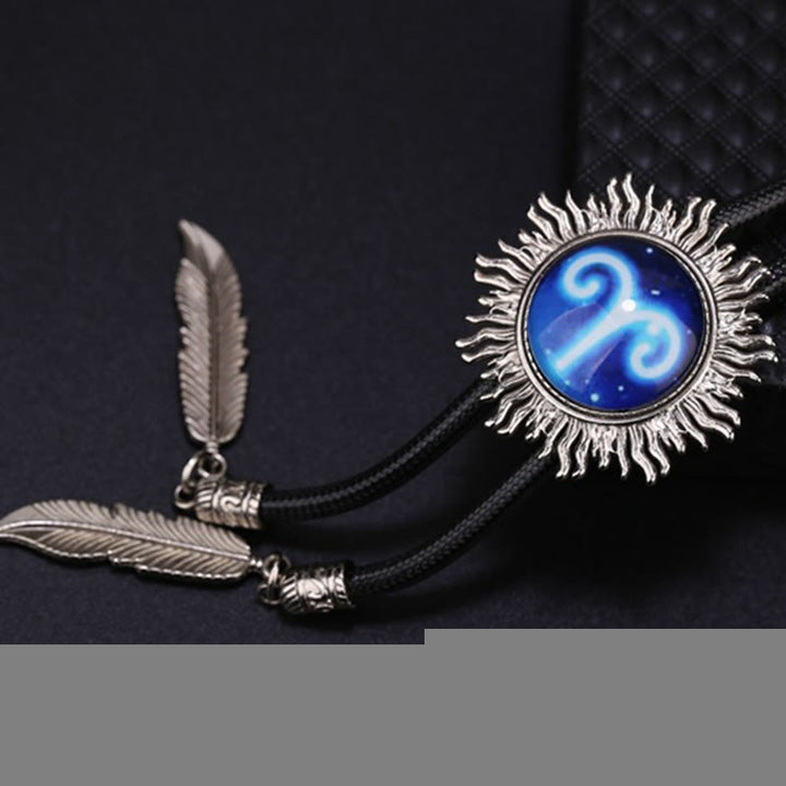 Cravates bolo rétro en métal, série Signe du Zodiaque - image 2