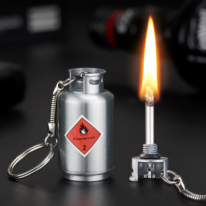 Extincteur à gaz, briquet à pétrole rechargeable avec allumettes - bouteille de gaz - Argent - image 0