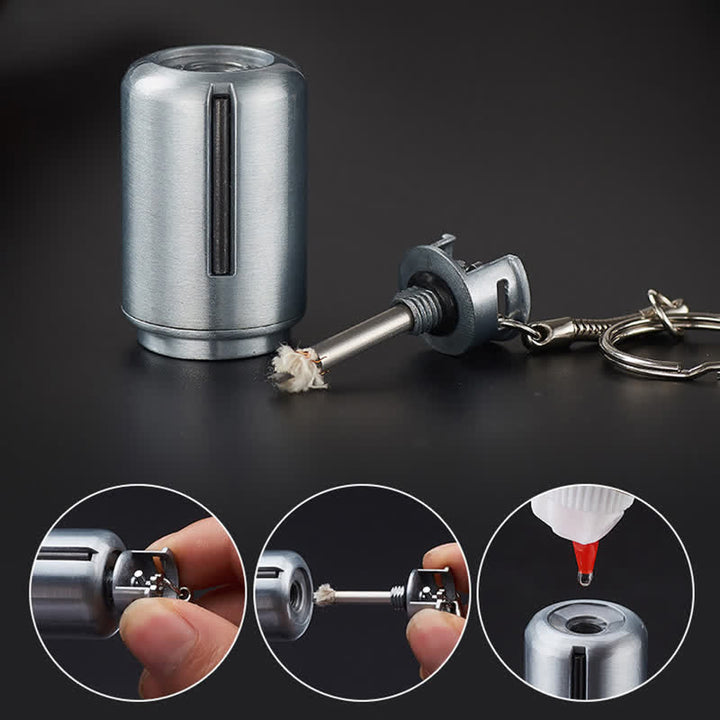 Extincteur à gaz, briquet à pétrole rechargeable avec allumettes - image 3