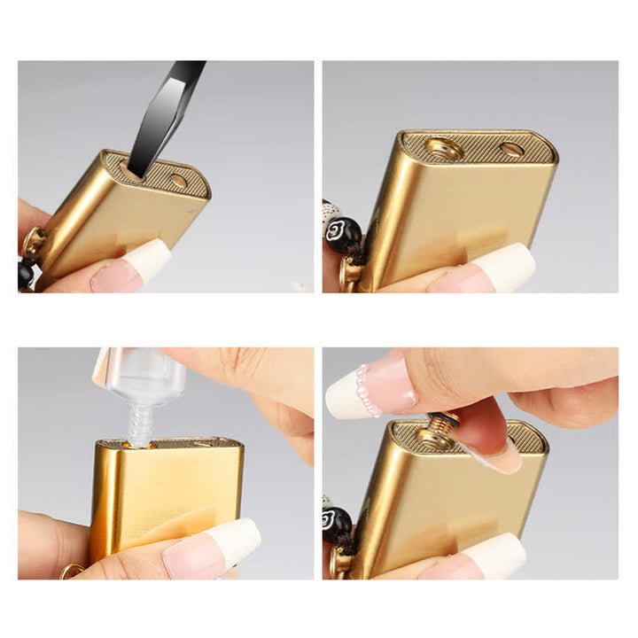 Briquet à pétrole gonflable à décompression carrée rotative - image 7