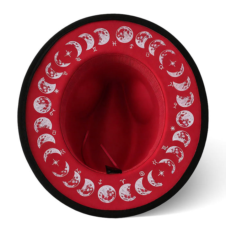 Chapeau de cowboy créatif pour homme, inspiré des phases de la lune et de l'astrologie - image 2
