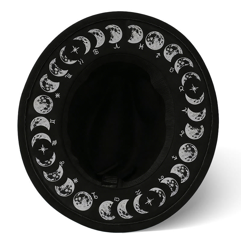 Chapeau de cowboy créatif pour homme, inspiré des phases de la lune et de l'astrologie - image 5
