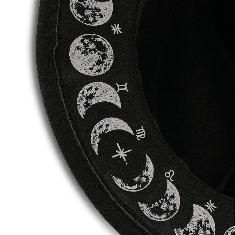 Chapeau de cowboy créatif pour homme, inspiré des phases de la lune et de l'astrologie - image 6