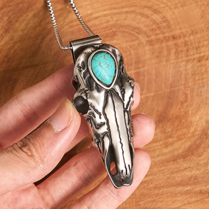 Ensemble pendentif taureau turquoise avec boucle de couteau cachée et initiales (à faire soi-même) - image 5