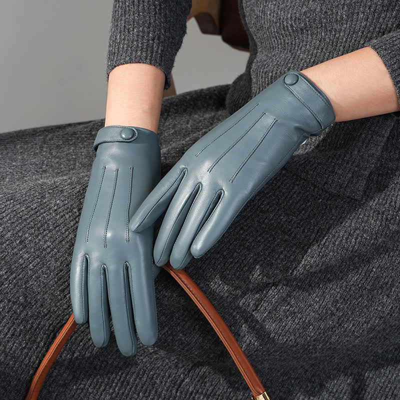 Gants en cuir de mouton véritable Sophisticated Touch pour femmes - image 3