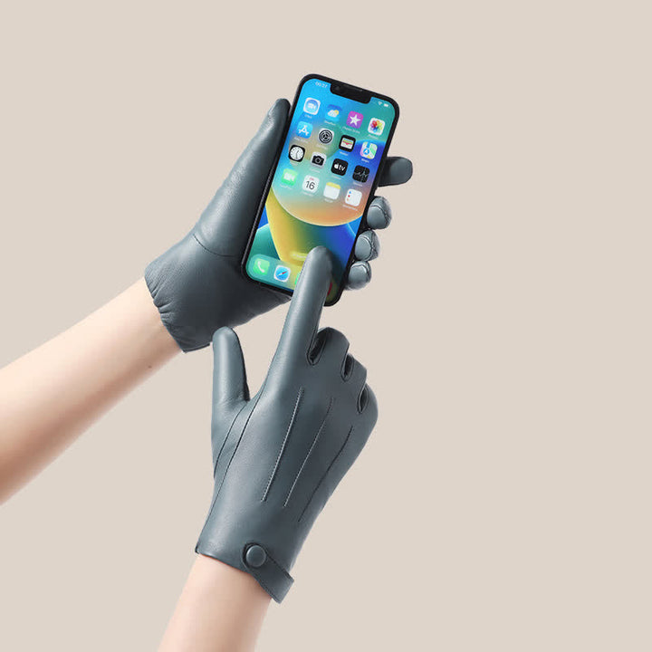 Gants en cuir de mouton véritable Sophisticated Touch pour femmes - image 5