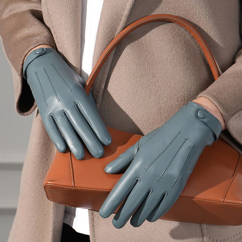 Gants en cuir de mouton véritable Sophisticated Touch pour femmes - image 4