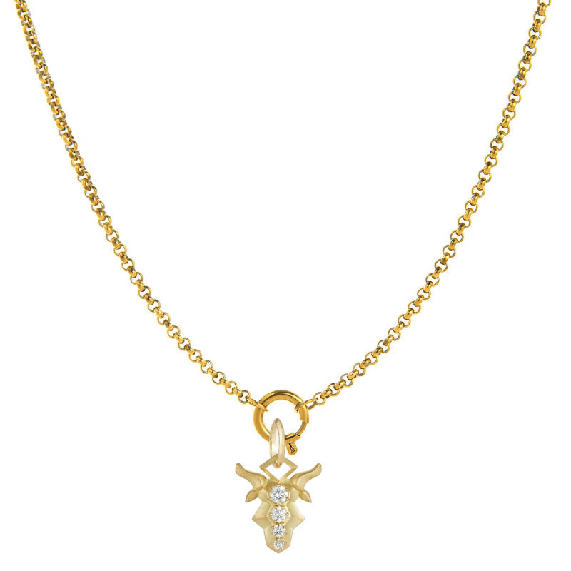 Collier orné de diamants représentant le symbole du zodiaque - Capricorne - image 10