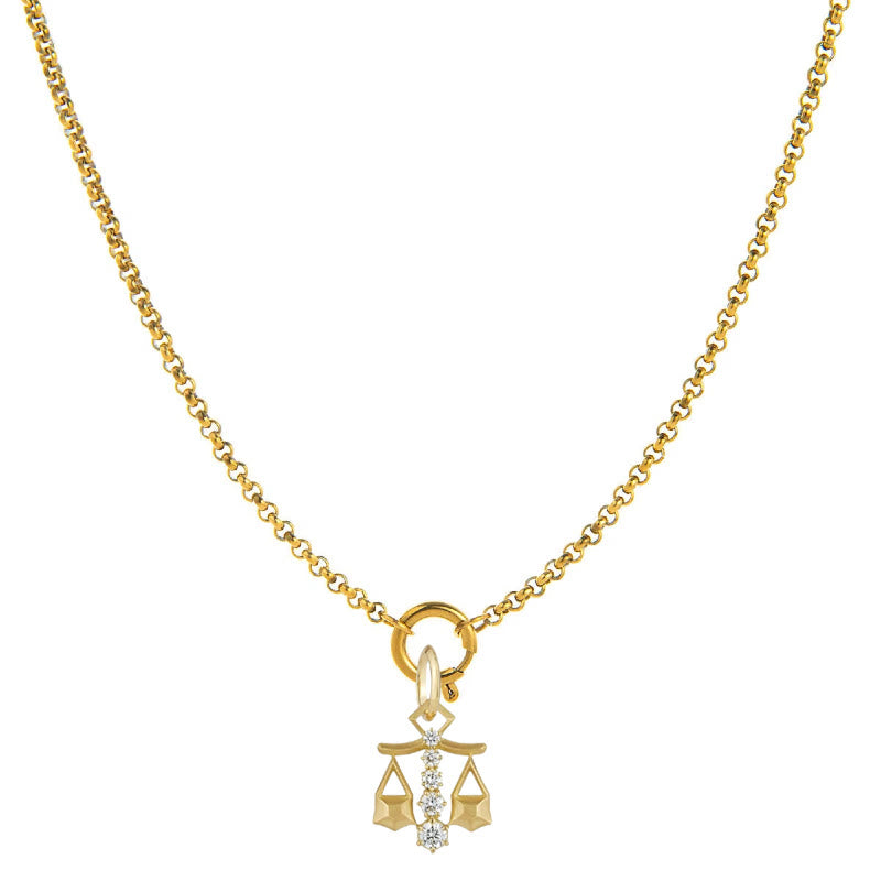 Collier orné de diamants représentant le symbole du zodiaque - Balance - image 7