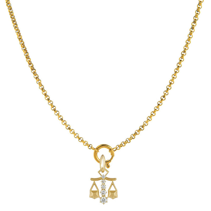 Collier orné de diamants représentant le symbole du zodiaque - Balance - image 7