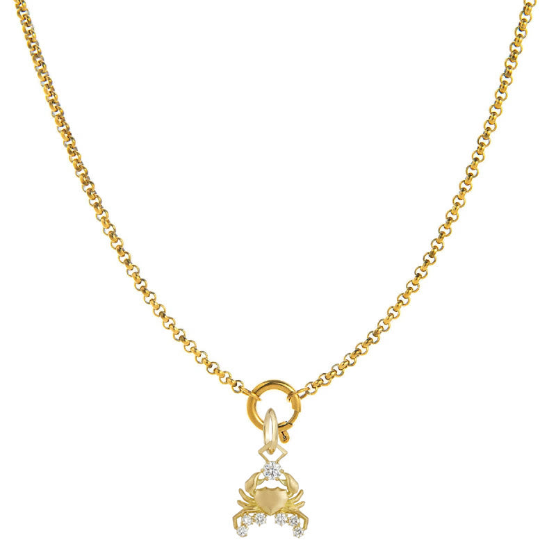 Collier orné de diamants représentant le symbole du zodiaque - Cancer - image 4