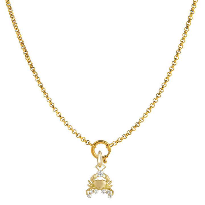 Collier orné de diamants représentant le symbole du zodiaque - Cancer - image 4
