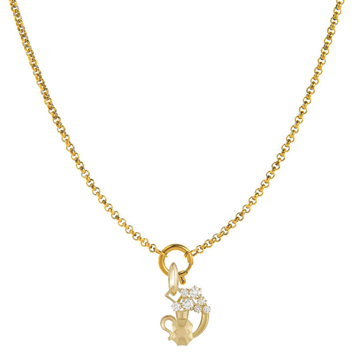 Collier orné de diamants représentant le symbole du zodiaque - Verseau - image 11