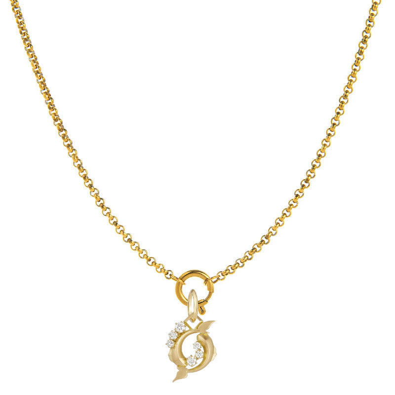 Collier orné de diamants représentant le symbole du zodiaque - Poissons - image 12