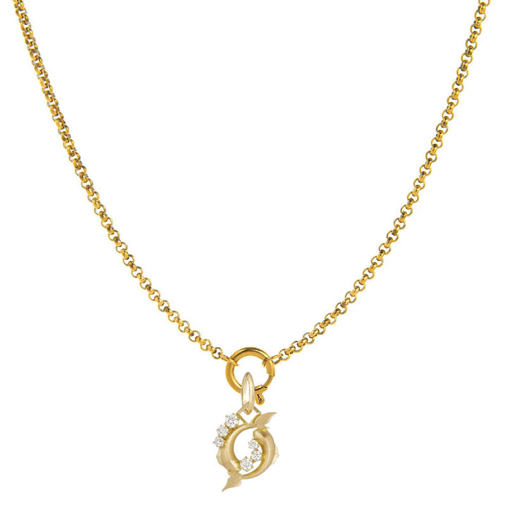Collier orné de diamants représentant le symbole du zodiaque - Poissons - image 12