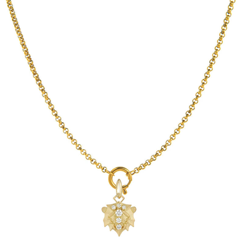 Collier orné de diamants représentant le symbole du zodiaque - Lion - image 5