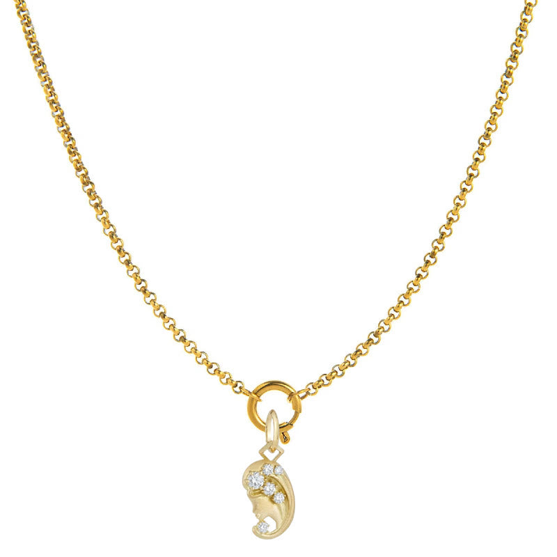 Collier orné de diamants représentant le symbole du zodiaque - Vierge - image 6