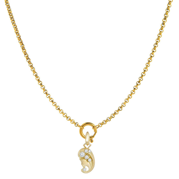 Collier orné de diamants représentant le symbole du zodiaque - Vierge - image 6
